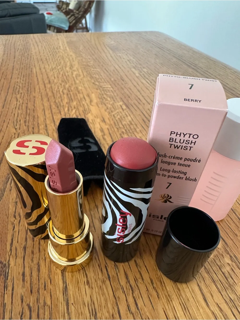 Sisley Bundle Phyto-Blush Twist Berry, Le Phyto-Rouge Lipstick Rose Noumea